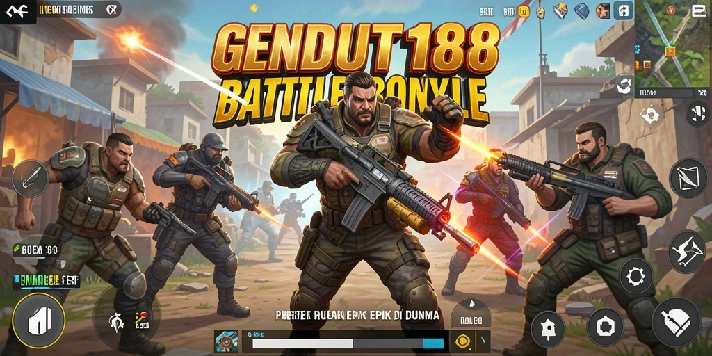 Tampilan seru gameplay GENDUT188 di arena Battle Royale.