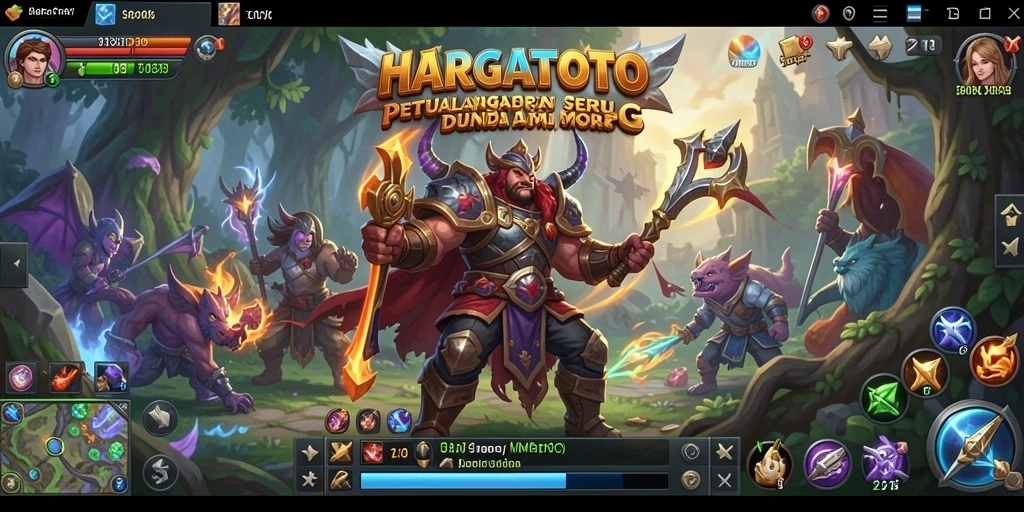 Tampilan seru dari gameplay HARGATOTO dalam dunia MMORPG.