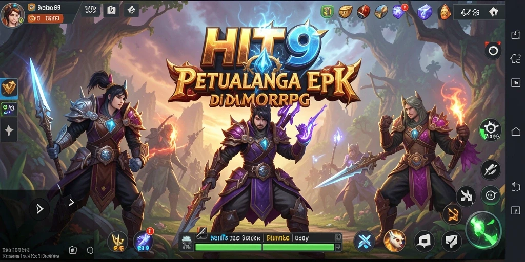 Tampilan grafis menarik saat bertarung di dunia HIT9 MMORPG.