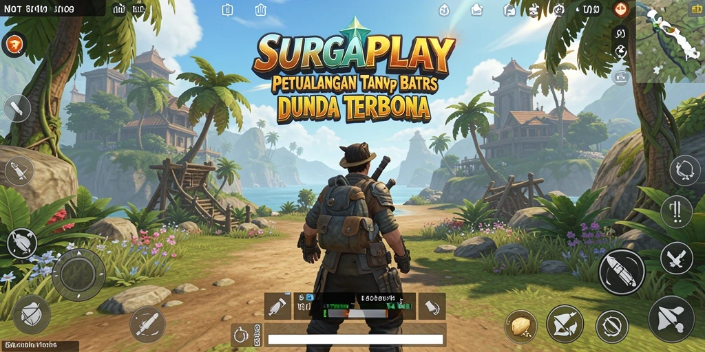 Screenshot gameplay SURGAPLAY menampilkan petualangan seru di dunia terbuka.